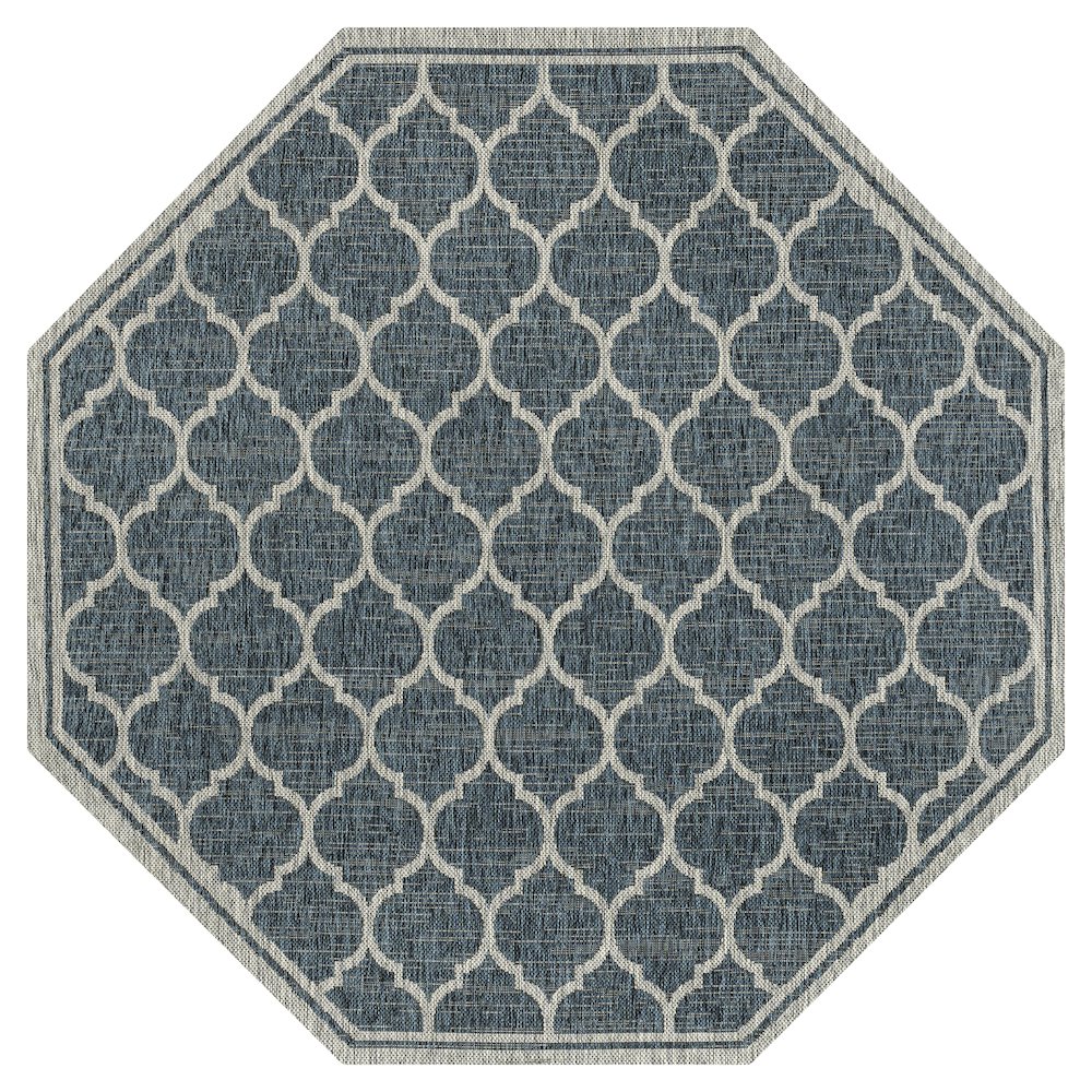 Trebol Moroccan Trellis Textured Weave Brown/Beige Indoor/Outdoor Area Rug. Picture 1