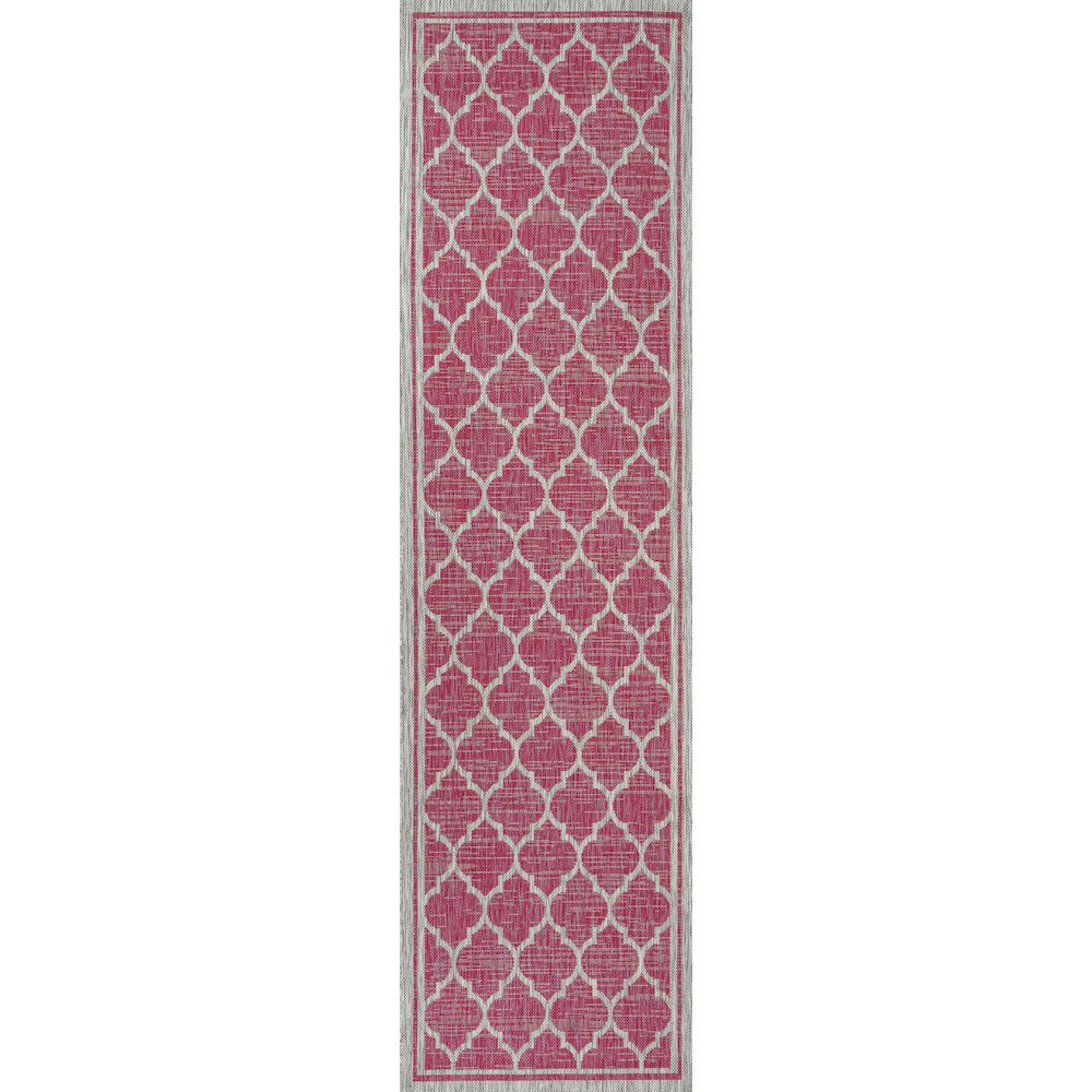 Trebol Moroccan Trellis Textured Weave Indoor/Outdoor Area Rug. Picture 1
