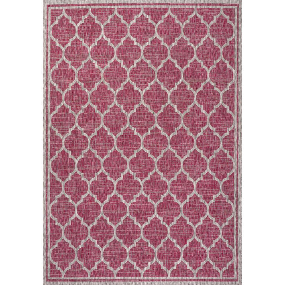 Trebol Moroccan Trellis Textured Weave Indoor/Outdoor Area Rug. Picture 2