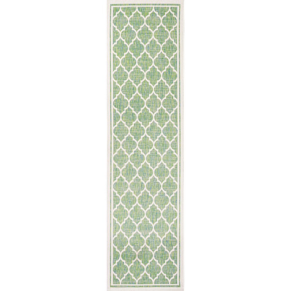 Trebol Moroccan Trellis Textured Weave Indoor/Outdoor Area Rug. Picture 1