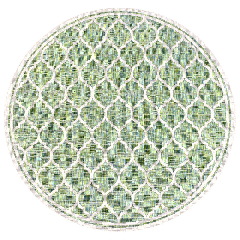 Trebol Moroccan Trellis Textured Weave Indoor/Outdoor Area Rug. Picture 2