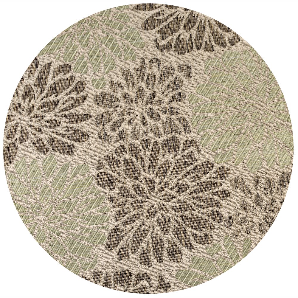 Zinnia Modern Floral Textured Weave Indoor/Outdoor Area Rug. Picture 1