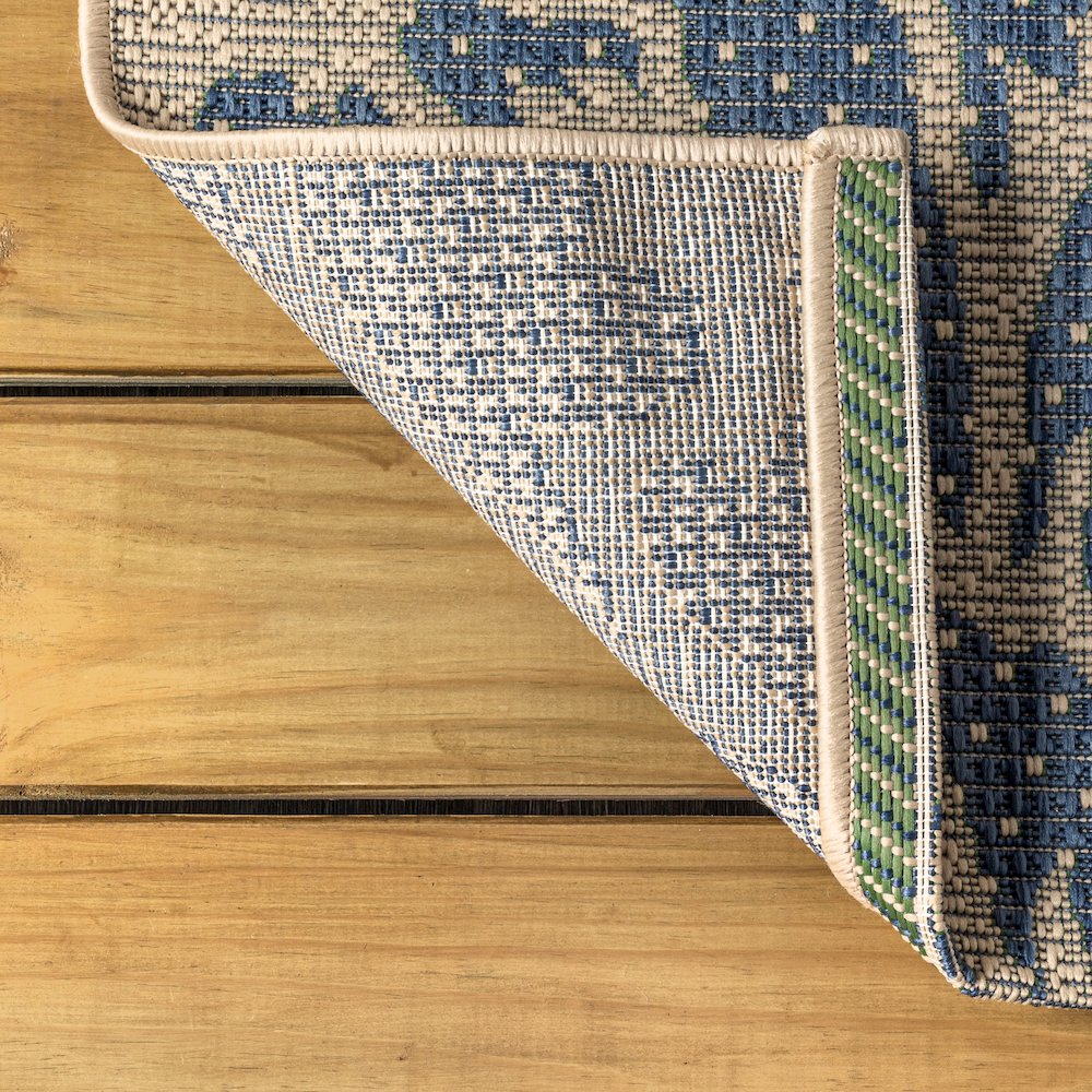 Zinnia Modern Floral Textured Weave Indoor/Outdoor Area Rug. Picture 3