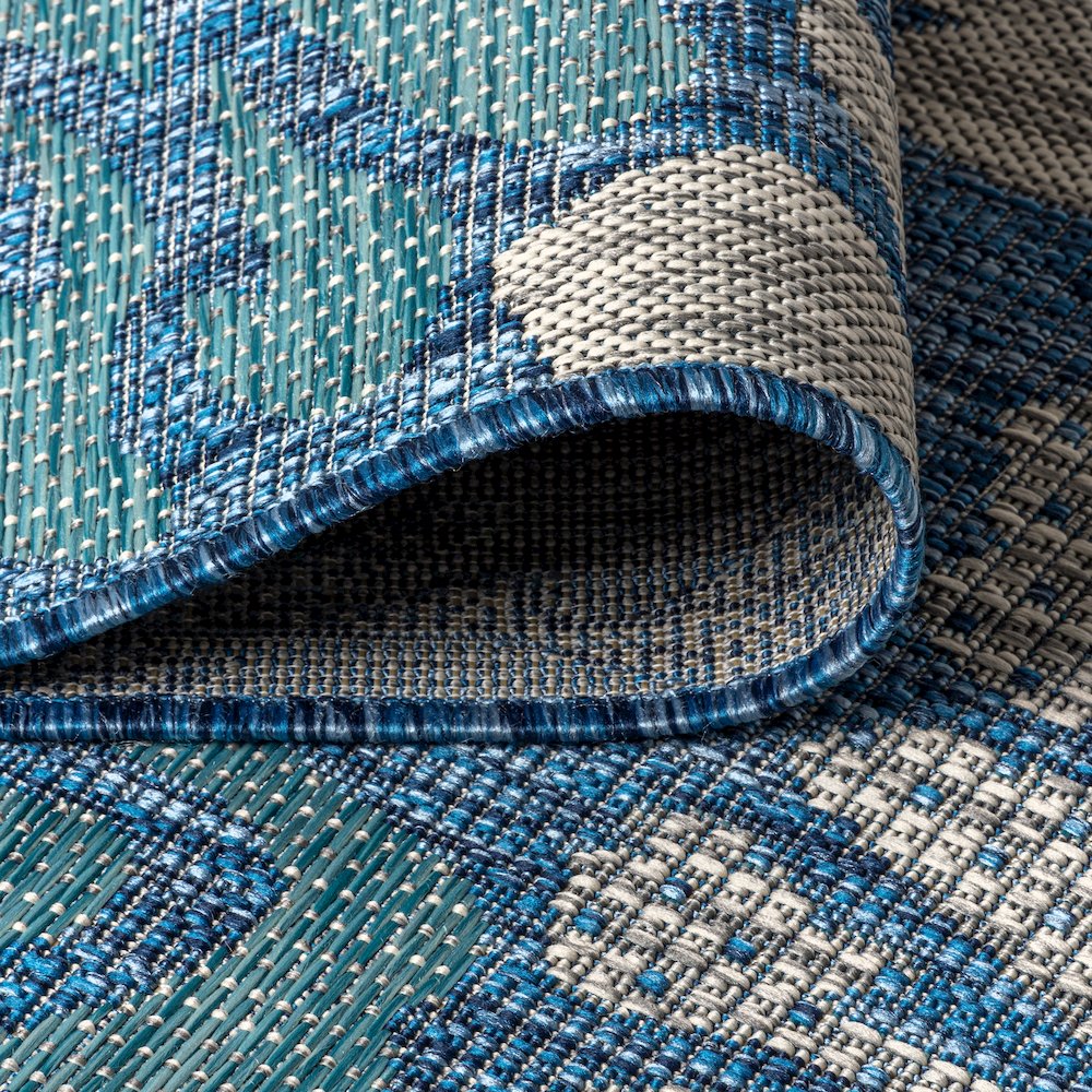 Zinnia Modern Floral Textured Weave Indoor/Outdoor Area Rug. Picture 6