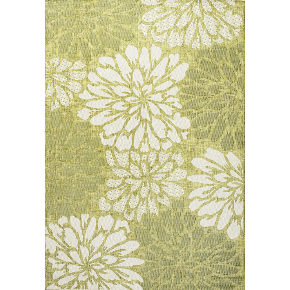 Zinnia Modern Floral Textured Weave Indoor/Outdoor Area Rug. Picture 1
