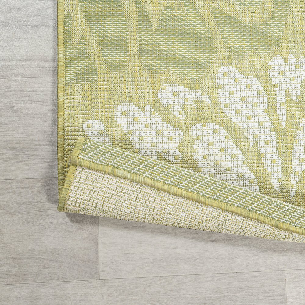 Zinnia Modern Floral Textured Weave Indoor/Outdoor Area Rug. Picture 3
