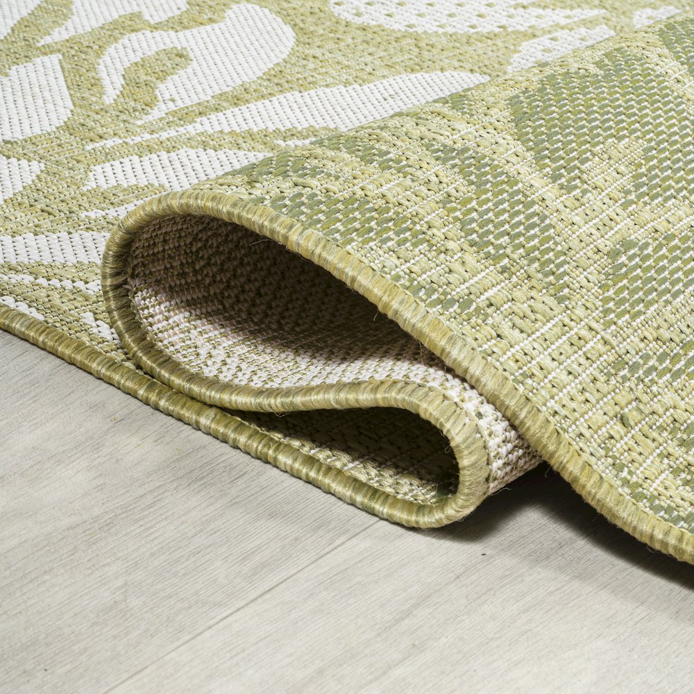 Zinnia Modern Floral Textured Weave Indoor/Outdoor Area Rug. Picture 6
