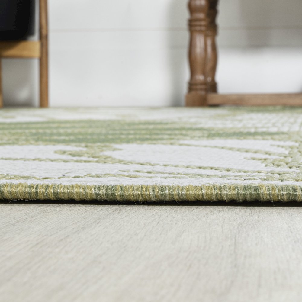 Zinnia Modern Floral Textured Weave Indoor/Outdoor Area Rug. Picture 9