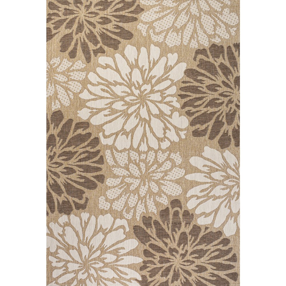 Zinnia Modern Floral Textured Weave Indoor/Outdoor Area Rug. Picture 1