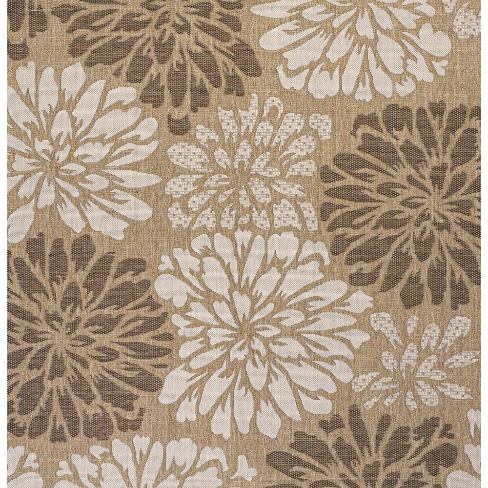 Zinnia Modern Floral Textured Weave Indoor/Outdoor Area Rug. Picture 2