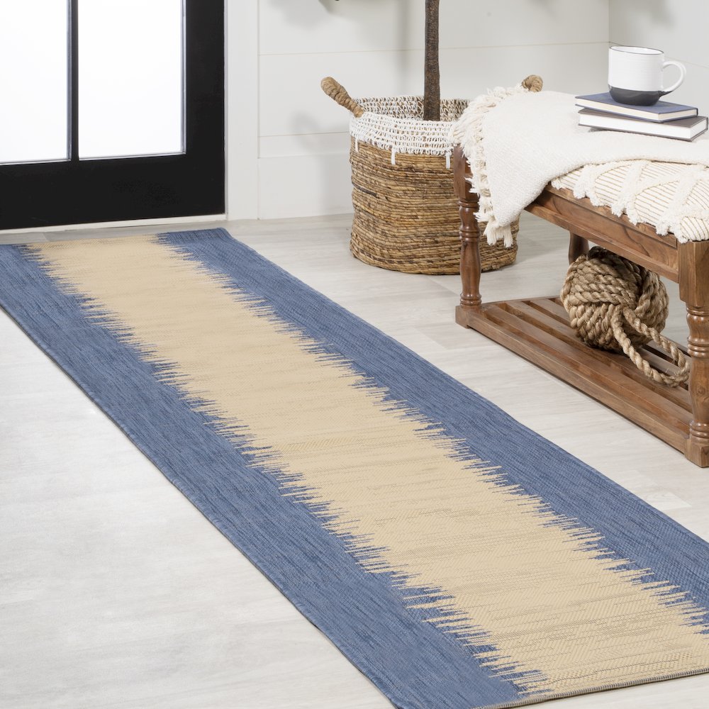 Tavira Modern Strie Indoor/Outdoor Area Rug. Picture 2