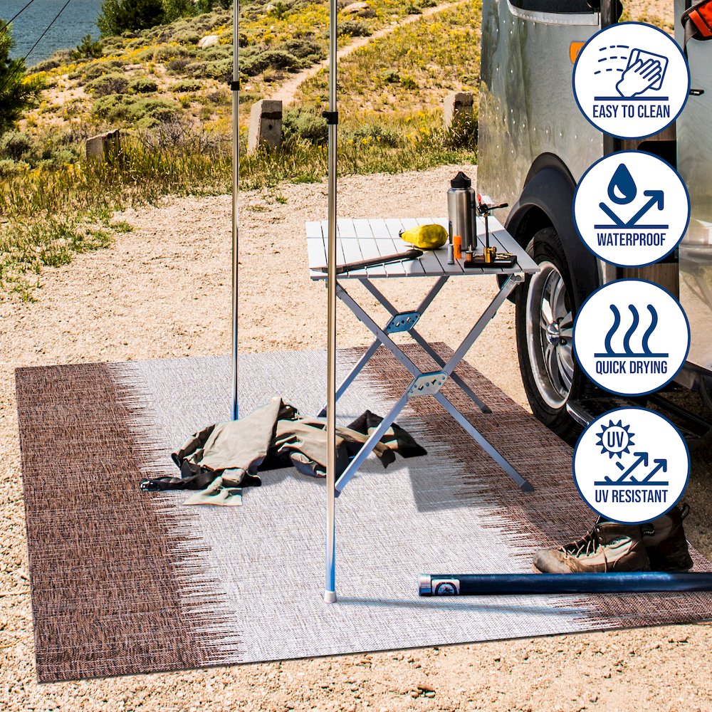 Tavira Modern Strie Indoor/Outdoor Area Rug. Picture 10