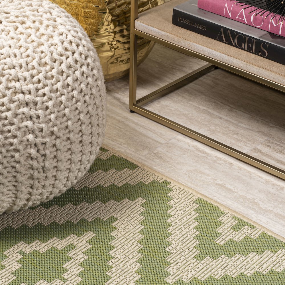 Sintra Diamond Tribal Indoor/Outdoor Area Rug. Picture 5