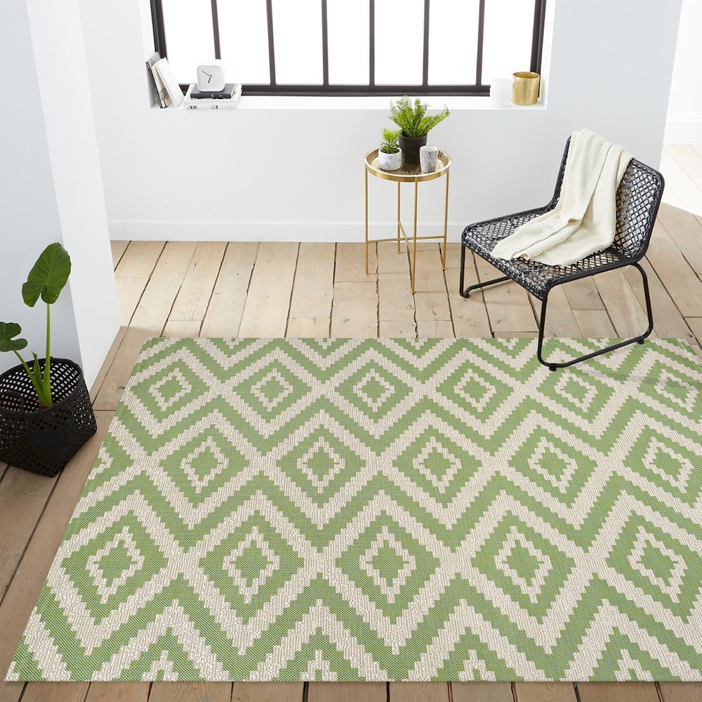 Sintra Diamond Tribal Indoor/Outdoor Area Rug. Picture 14