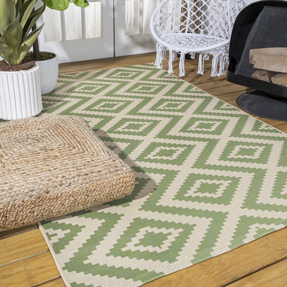 Sintra Diamond Tribal Indoor/Outdoor Area Rug. Picture 6