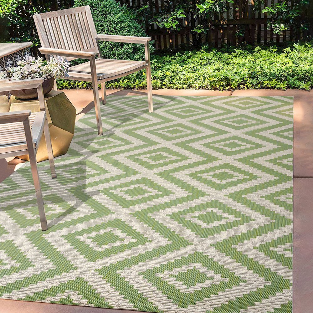 Sintra Diamond Tribal Indoor/Outdoor Area Rug. Picture 5