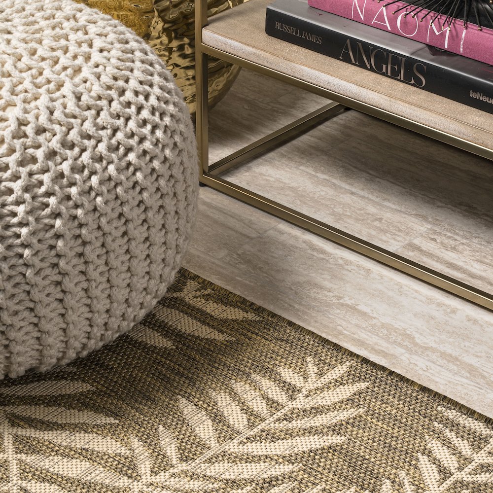 Nevis Palm Frond Indoor/Outdoor Area Rug. Picture 5