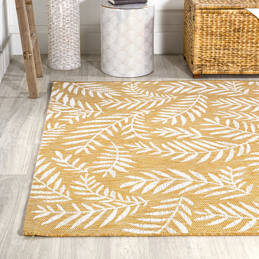 Nevis Palm Frond Indoor/Outdoor Area Rug. Picture 3