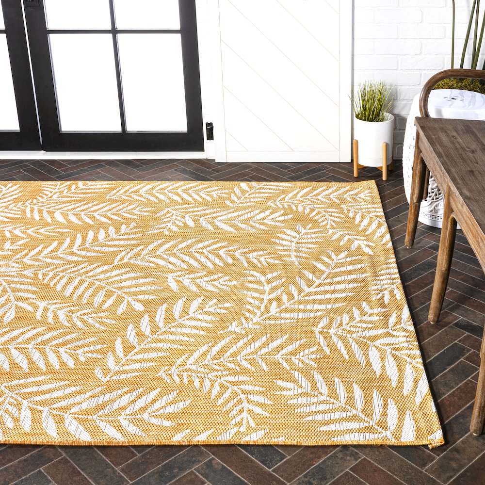 Nevis Palm Frond Indoor/Outdoor Area Rug. Picture 7