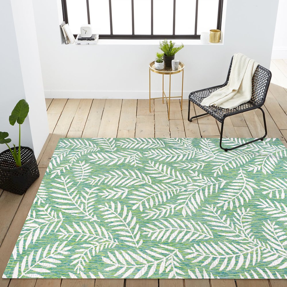Nevis Palm Frond Indoor/Outdoor Area Rug. Picture 14