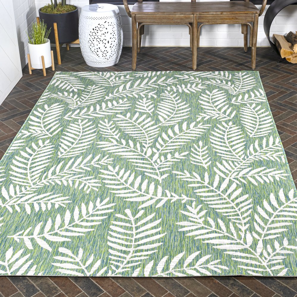 Nevis Palm Frond Indoor/Outdoor Area Rug. Picture 8