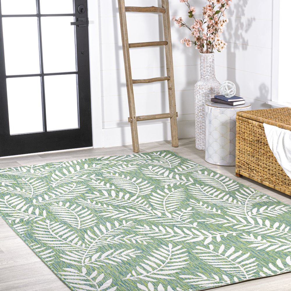 Nevis Palm Frond Indoor/Outdoor Area Rug. Picture 5