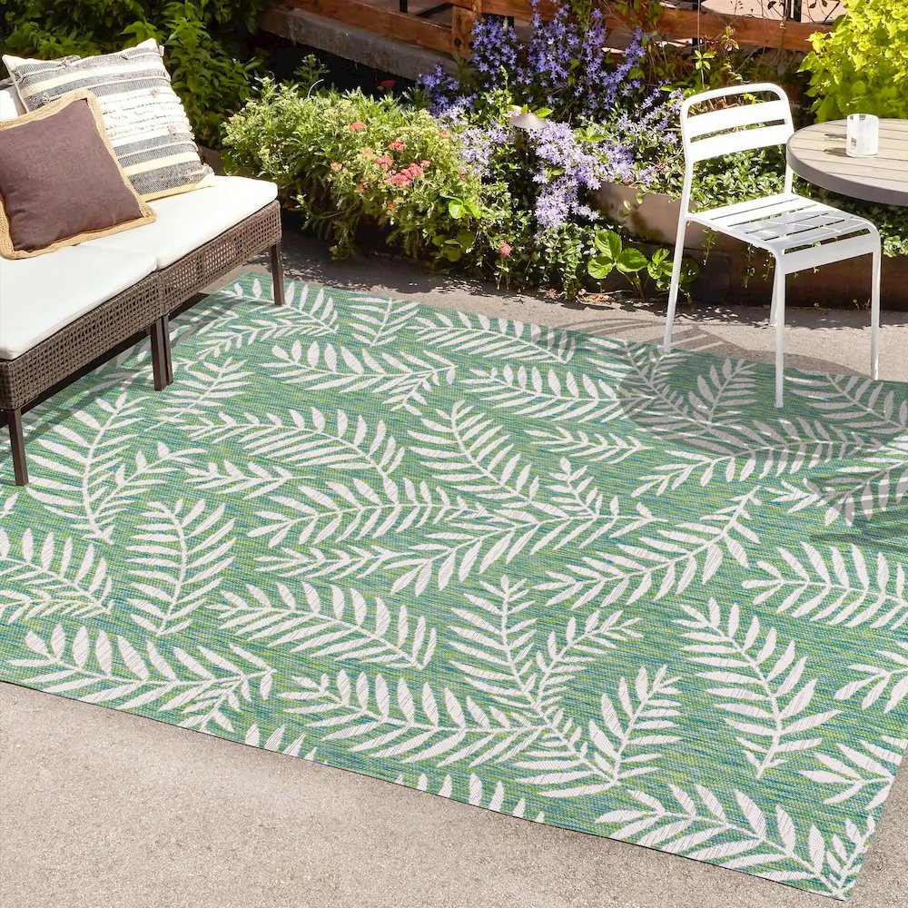 Nevis Palm Frond Indoor/Outdoor Area Rug. Picture 6