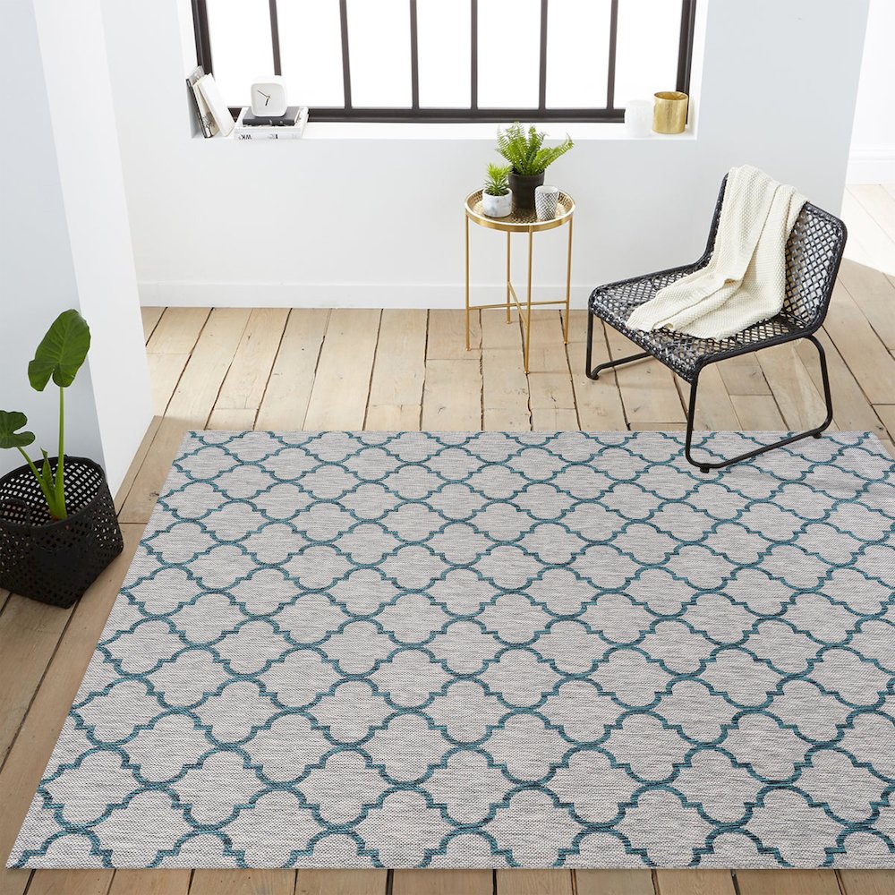 Arabesque Ogee Trellis Indoor/Outdoor Area Rug. Picture 14