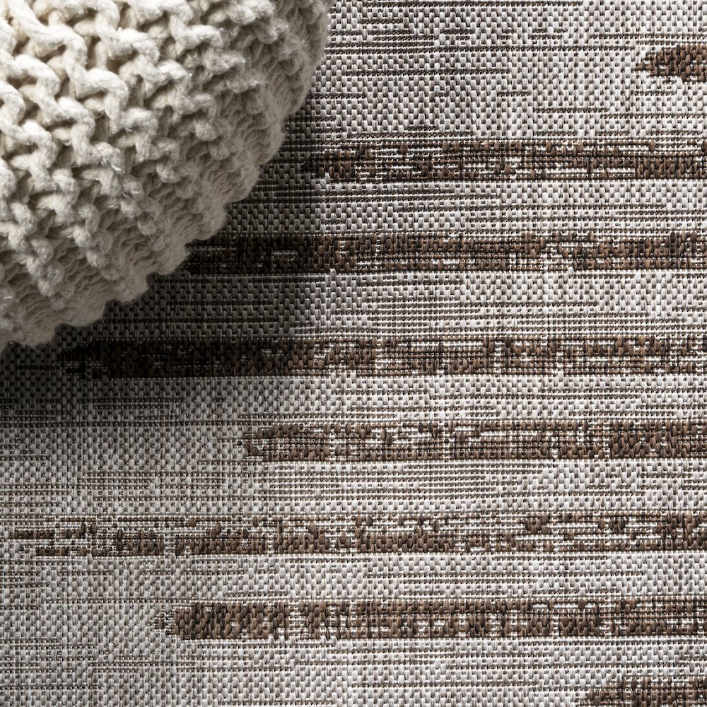 Zolak Berber Stripe Geometric Indoor/Outdoor Area Rug. Picture 4