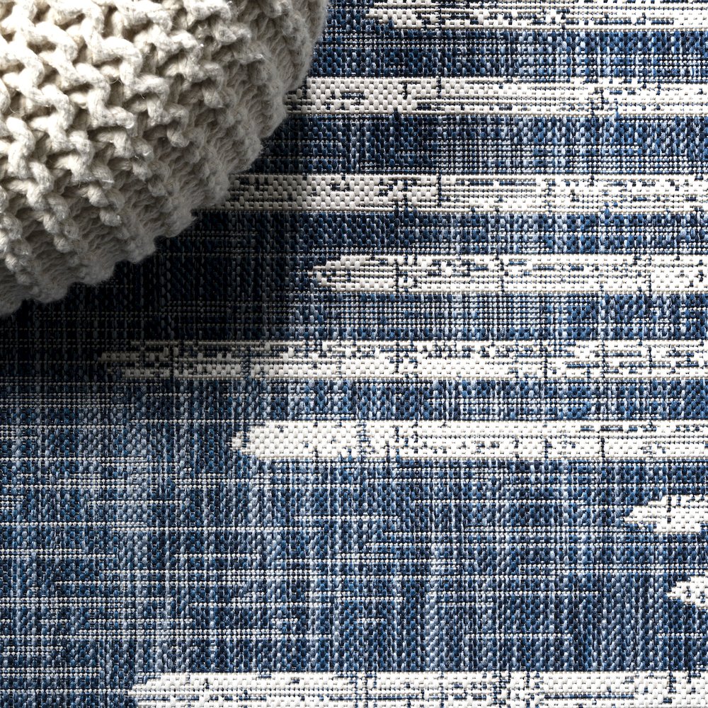 Zolak Berber Stripe Geometric Indoor/Outdoor Area Rug. Picture 4