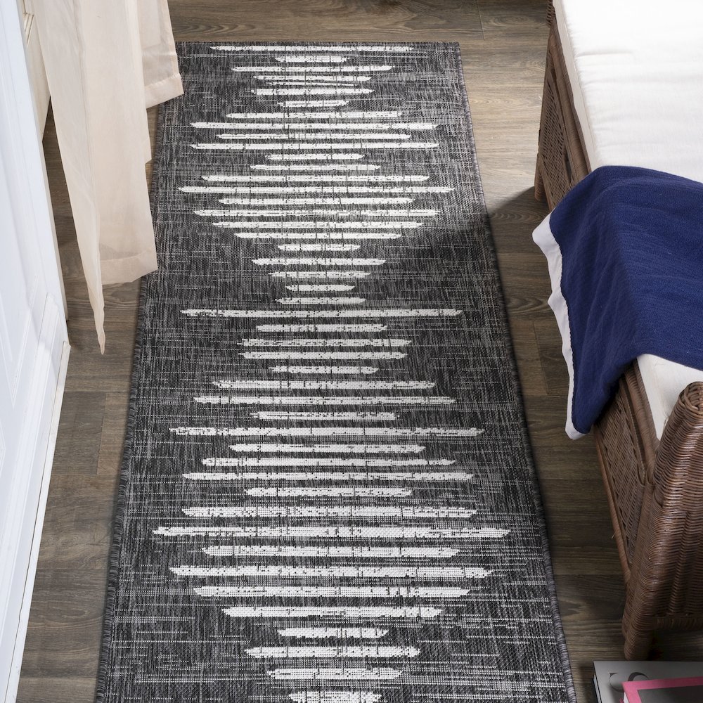 Zolak Berber Stripe Geometric Indoor/Outdoor Area Rug. Picture 2