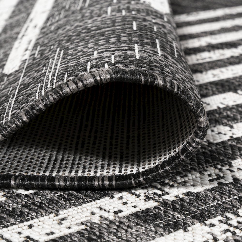 Zolak Berber Stripe Geometric Indoor/Outdoor Area Rug. Picture 6