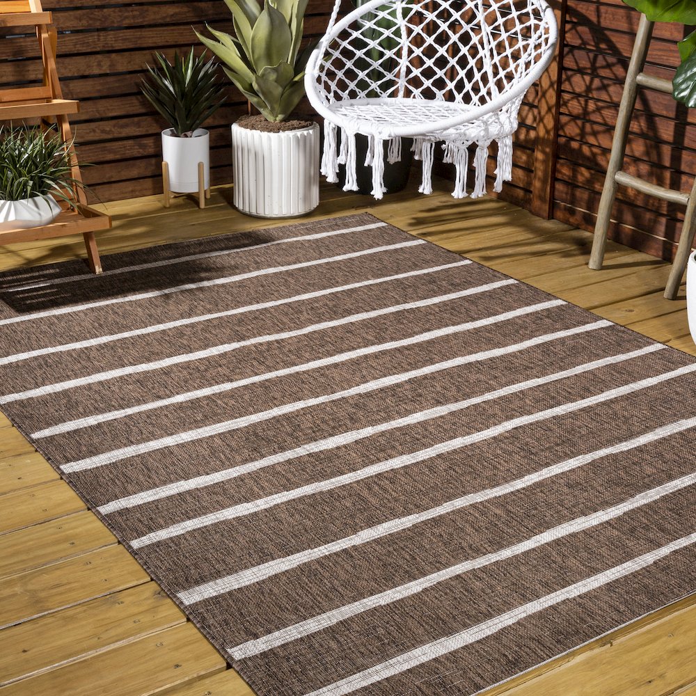 Colonia Berber Stripe Indoor/Outdoor Area Rug. Picture 7