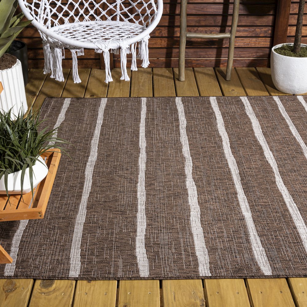 Colonia Berber Stripe Indoor/Outdoor Area Rug. Picture 8
