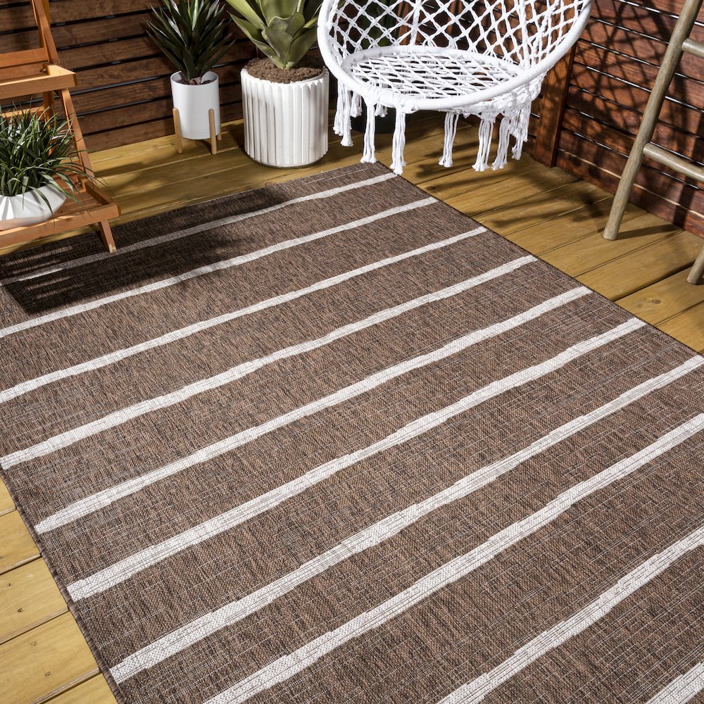 Colonia Berber Stripe Indoor/Outdoor Area Rug. Picture 9