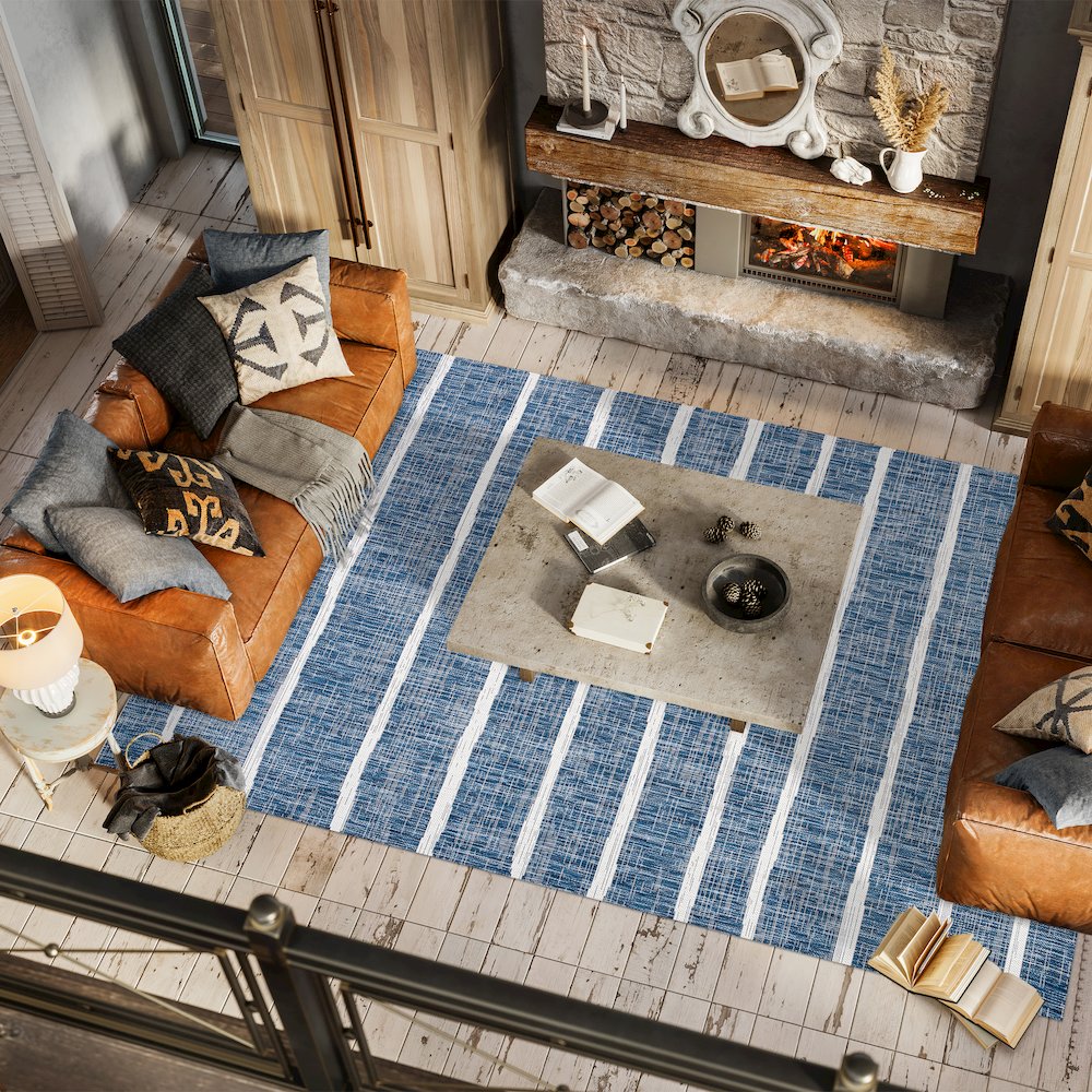 Colonia Berber Stripe Indoor/Outdoor Area Rug. Picture 5