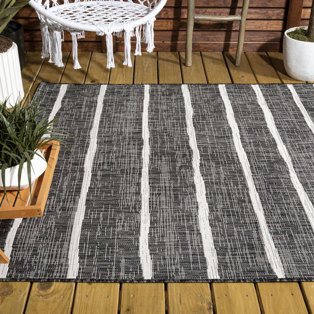 Colonia Berber Stripe Indoor/Outdoor Area Rug. Picture 9