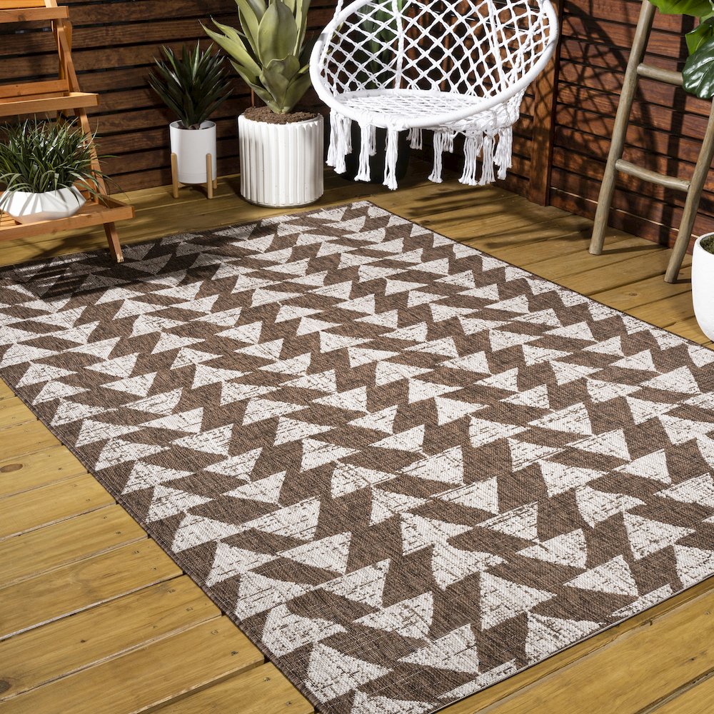 Andratx Modern Tribal Geometric Indoor/Outdoor Area Rug. Picture 7