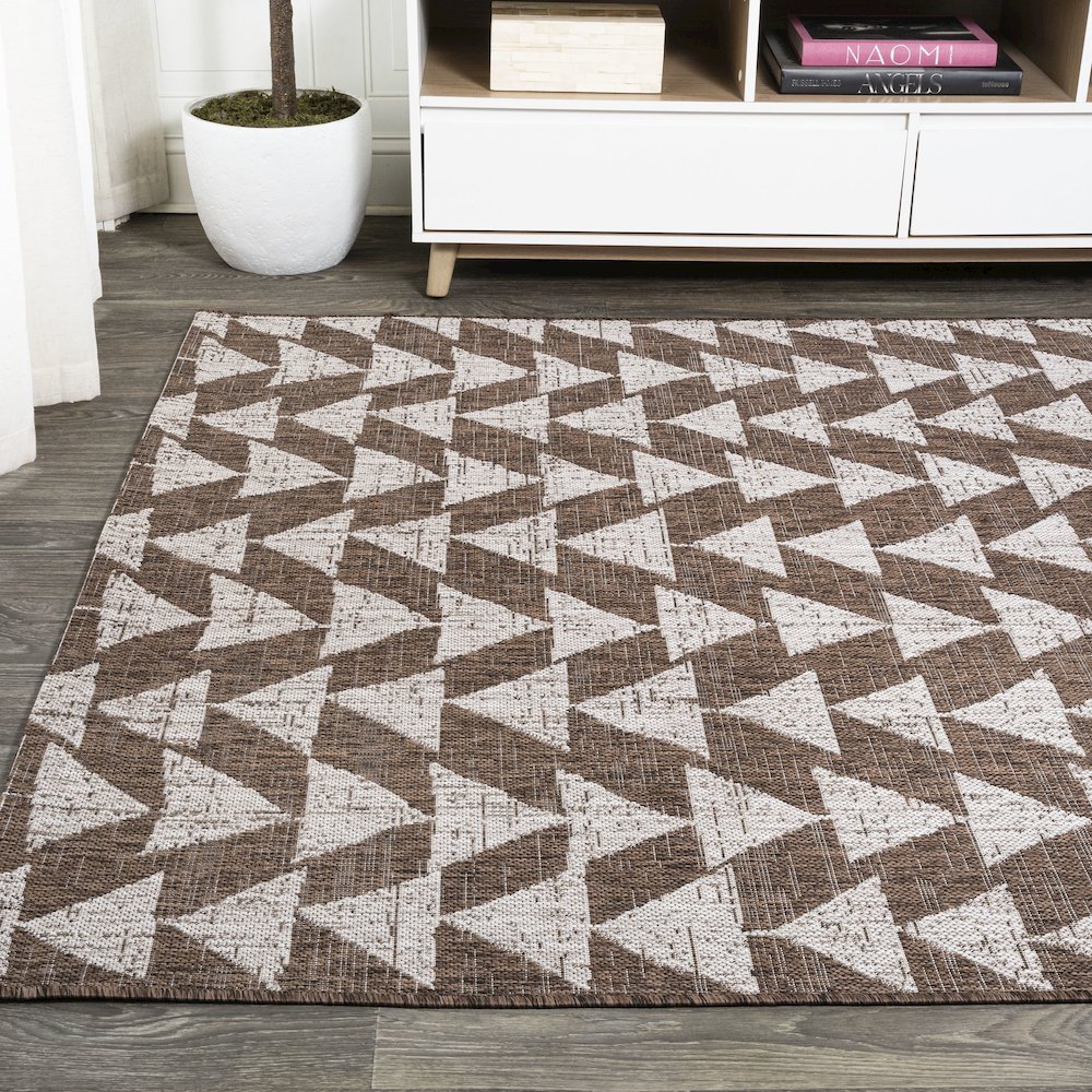 Andratx Modern Tribal Geometric Indoor/Outdoor Area Rug. Picture 3