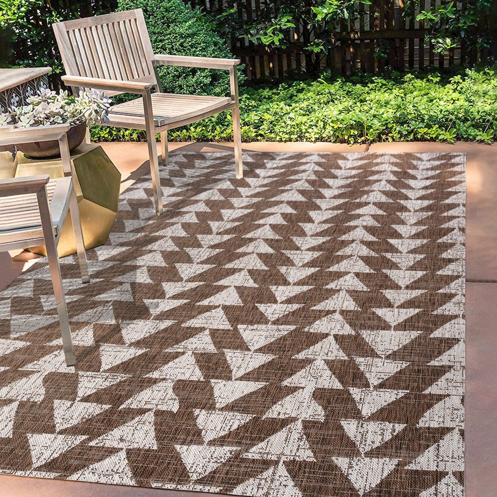 Andratx Modern Tribal Geometric Indoor/Outdoor Area Rug. Picture 6