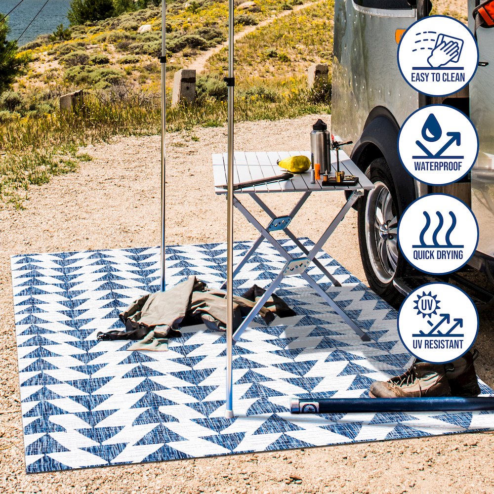 Andratx Modern Tribal Geometric Indoor/Outdoor Area Rug. Picture 10