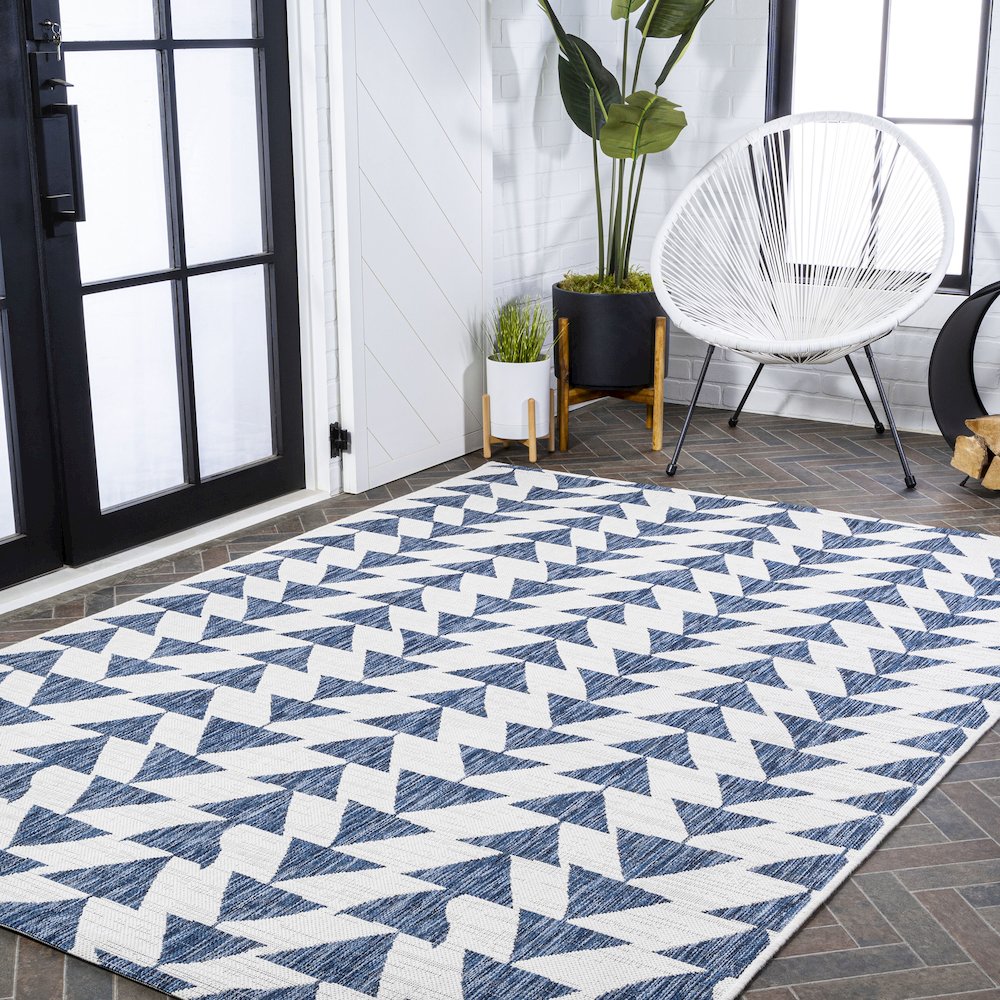 Andratx Modern Tribal Geometric Indoor/Outdoor Area Rug. Picture 8