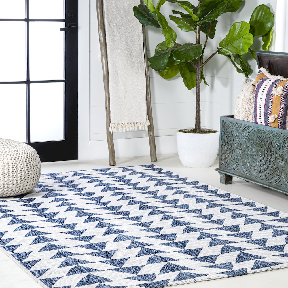 Andratx Modern Tribal Geometric Indoor/Outdoor Area Rug. Picture 5