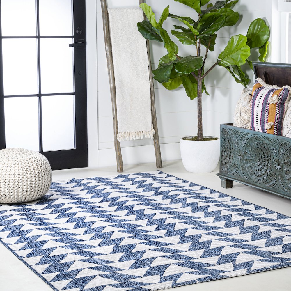 Andratx Modern Tribal Geometric Indoor/Outdoor Area Rug. Picture 5