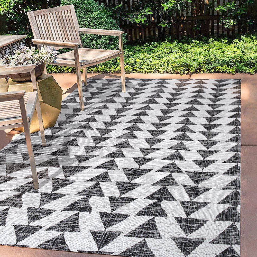 Andratx Modern Tribal Geometric Indoor/Outdoor Area Rug. Picture 6