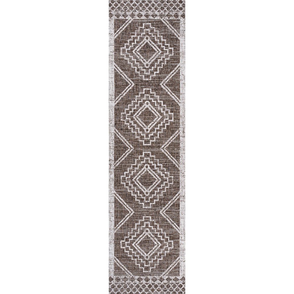 Marokko Diamond Tribal Medallion Indoor/Outdoor Area Rug. Picture 1