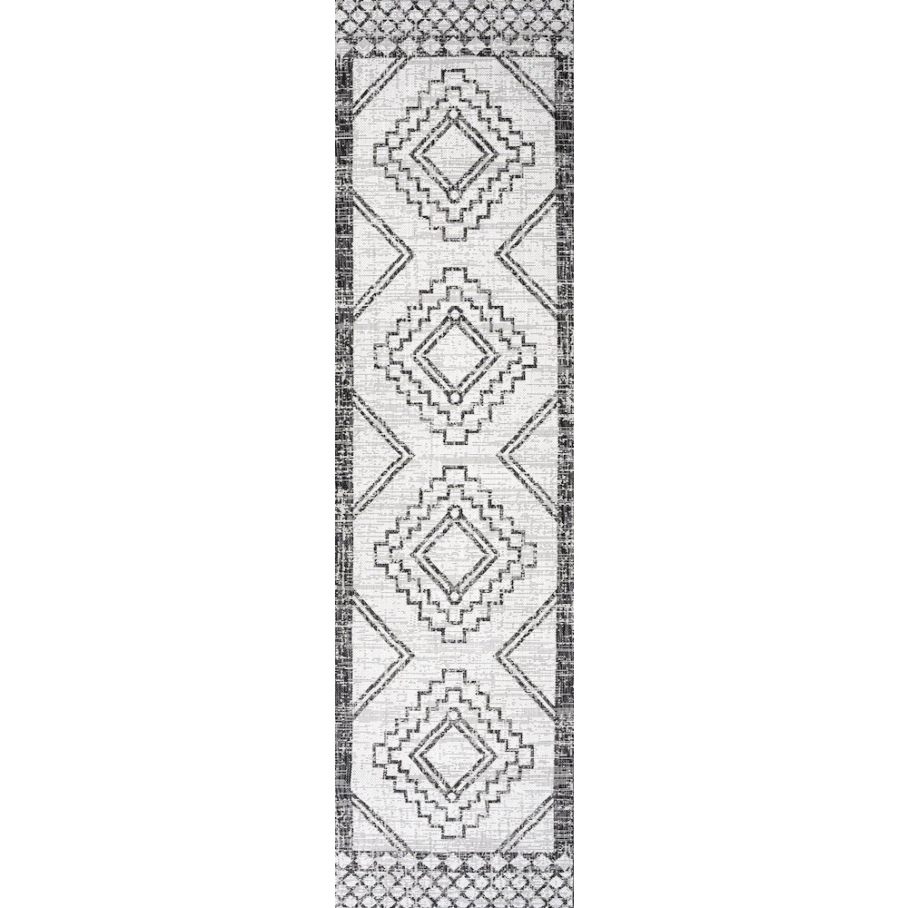 Marokko Diamond Tribal Medallion Indoor/Outdoor Area Rug. Picture 1