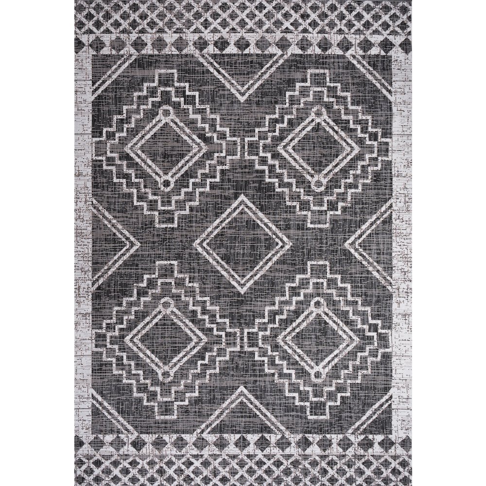 Marokko Diamond Tribal Medallion Indoor/Outdoor Area Rug. Picture 1