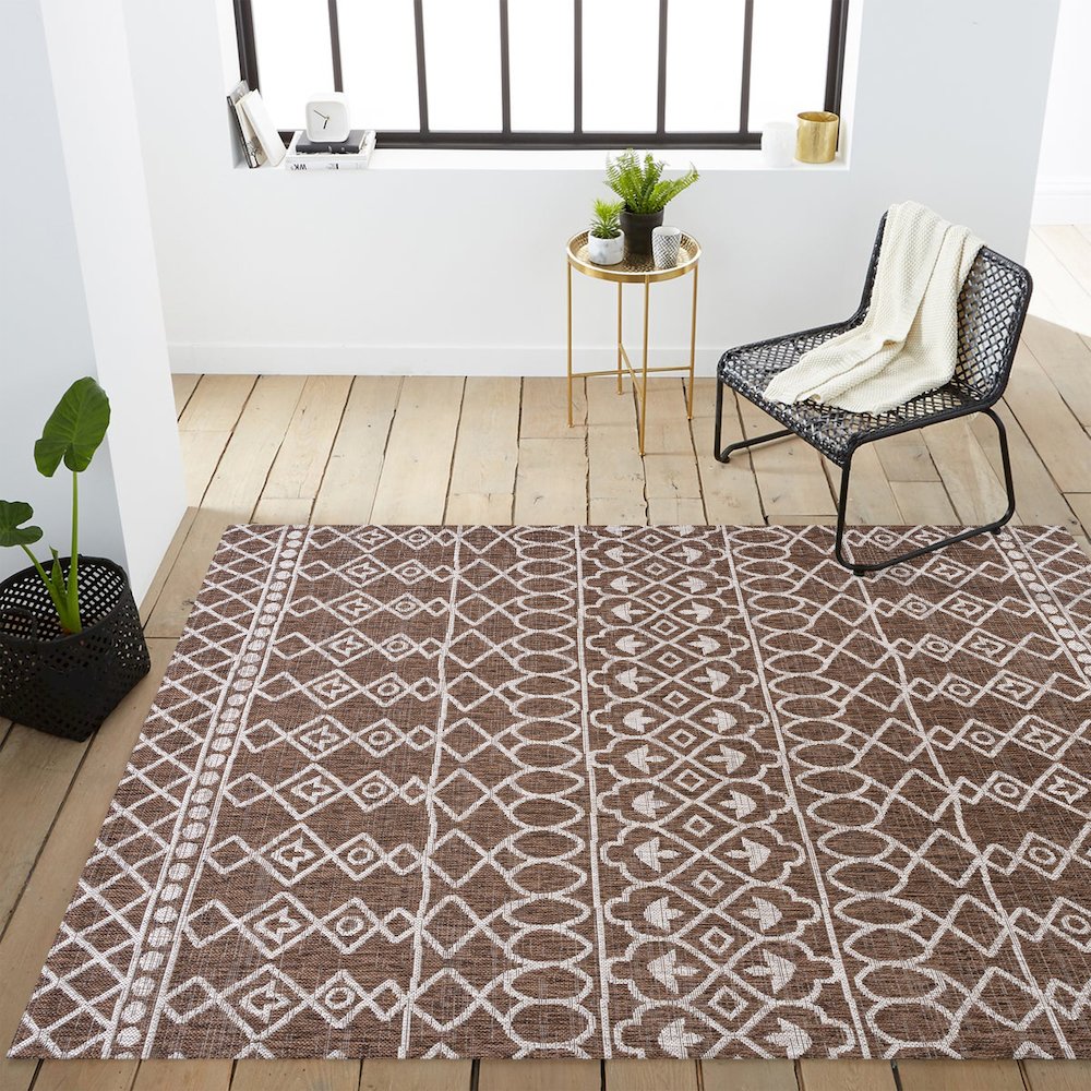 Kafel Tribal Bohemian Indoor/Outdoor Area Rug. Picture 16