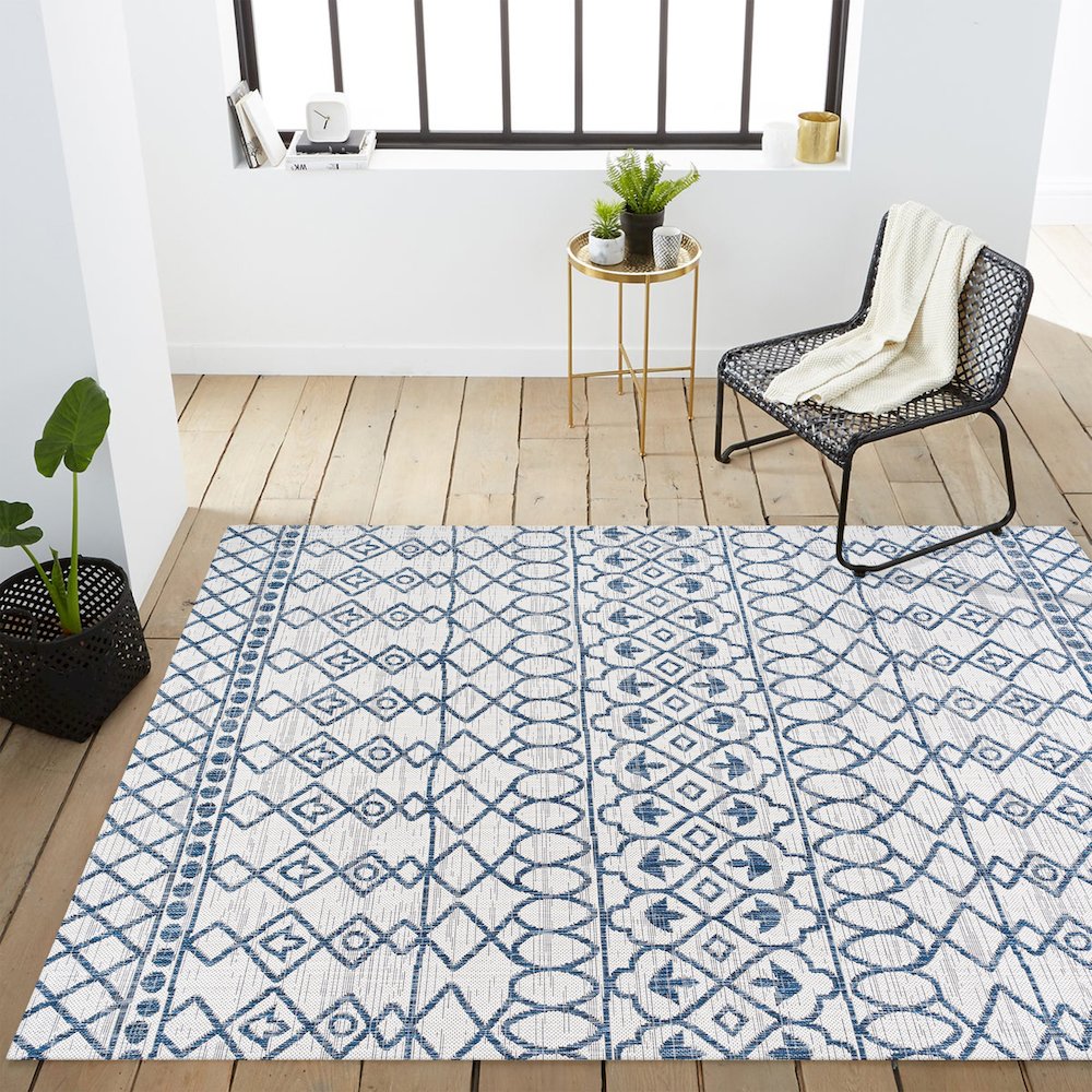 Kafel Tribal Bohemian Indoor/Outdoor Area Rug. Picture 16